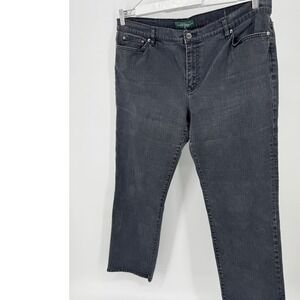 Ralph Lauren Classic Straight Jeans Women's‎ 18W Black LRL